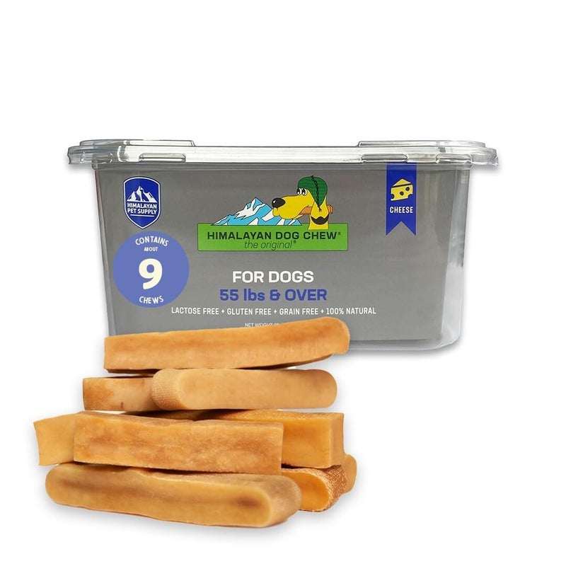 Himalayan Dog Chew Himalayan Cheese Chews | Long Lasting, Stain Free, Protein Rich, Low Odor | 100% Natural, Healthy & Safe | No Lactose, Gluten Or Grains | 3.0 lbs BULK TUB | XLARGE | for s 55 Lbs & Larger - Image 1